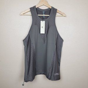 NWT Adidas Stella McCartney Gray Drawstring Explorer Mesh Tank Top Small